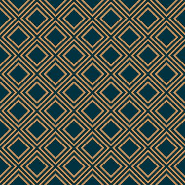Vektör kusursuz desen. Modern stil soyut doku. Çizgili elementlerden geometrik fayanslar tekrarlanıyor