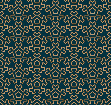 Vektör kusursuz desen. Modern stil soyut doku. Çizgili elementlerden geometrik fayanslar tekrarlanıyor