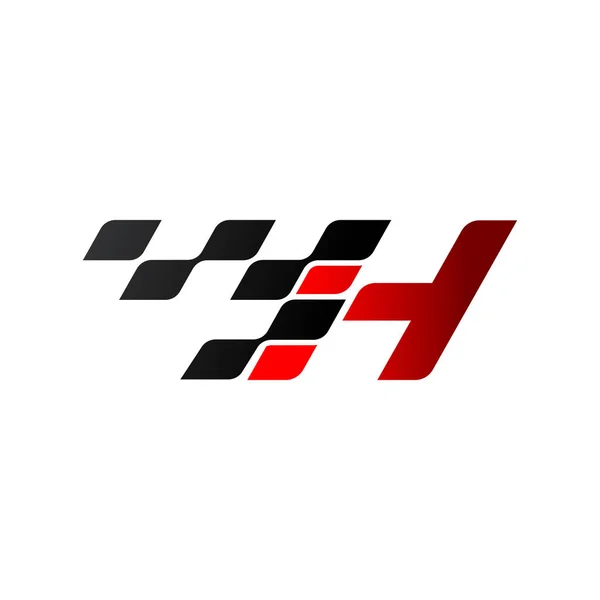 Letter Racing Flag Logo — Stock Vector