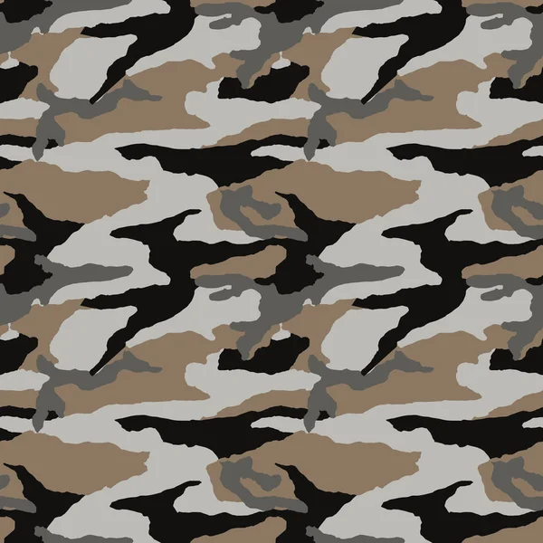 Camouflage Patroon Naadloze Militaire Achtergrond Soldaat Camouflage Abstracte Naadloze Patroon — Stockvector