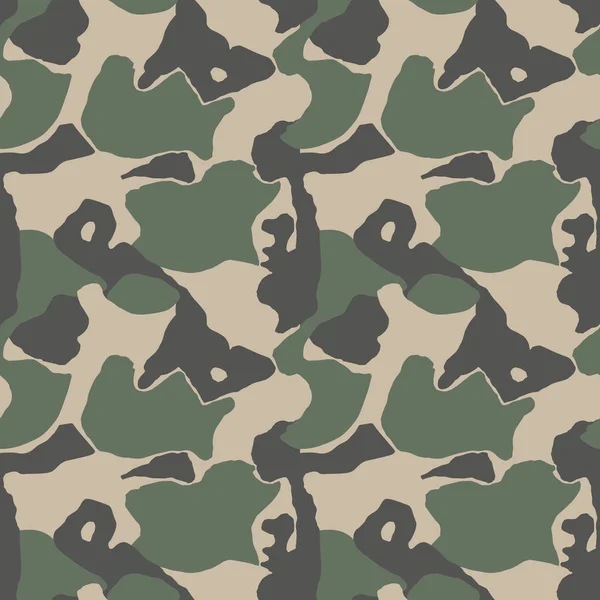 Padrão Camuflagem Sem Emenda Passado Militar Camuflagem Soldado Abstrato Padrão —  Vetores de Stock
