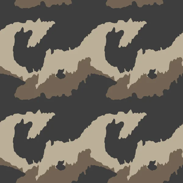 Camouflage Patroon Naadloze Militaire Achtergrond Soldaat Camouflage Abstracte Naadloze Patroon — Stockvector