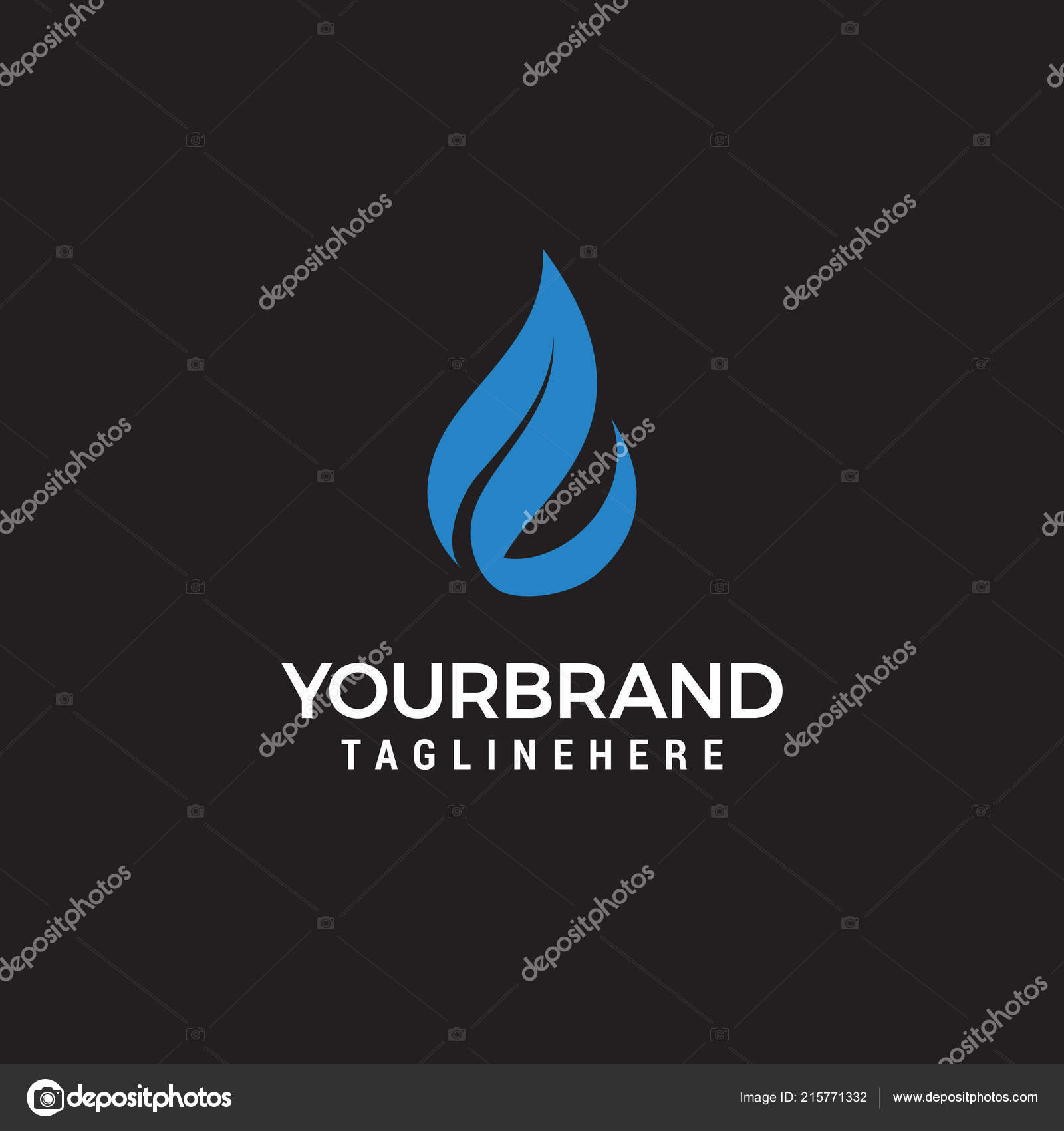 Water Leaf Vector Logo Natural Health Symbols Clean Water Company Stock Vector by ©oriu007 215771332