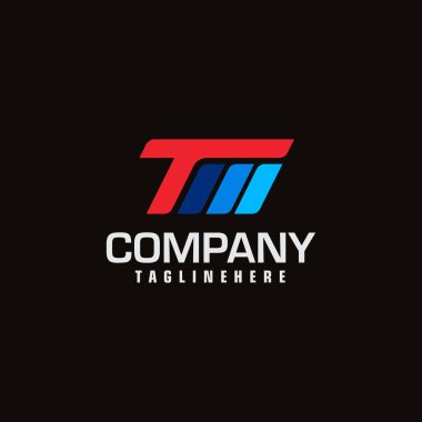Soyut Logo Tasarım kombinasyonları mektup T ve M