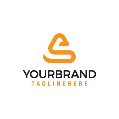 mektup yuvarlak s üçgen şekil kutsal kişilerin resmi logo turuncu kırmızı