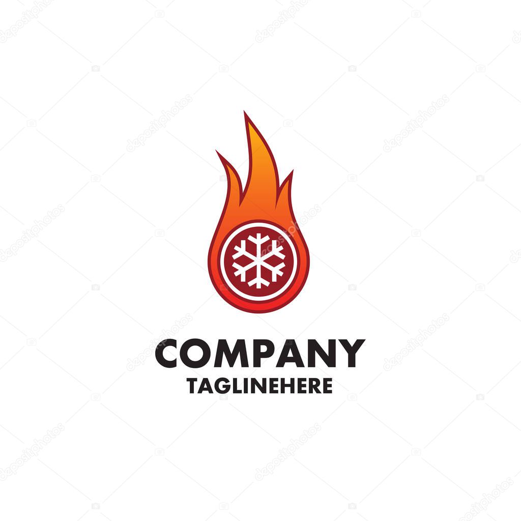 heating and cooling - logo design