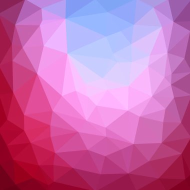 Çok renkli mor, pembe çokgen çizimler, üçgenlerden oluşuyor. Origami tarzında gradyanı olan geometrik arkaplan. İşiniz için üçgen tasarım.