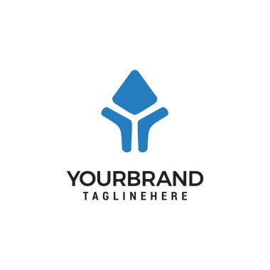 oklar logo form harf Y şekil tasarım öğe şablonu