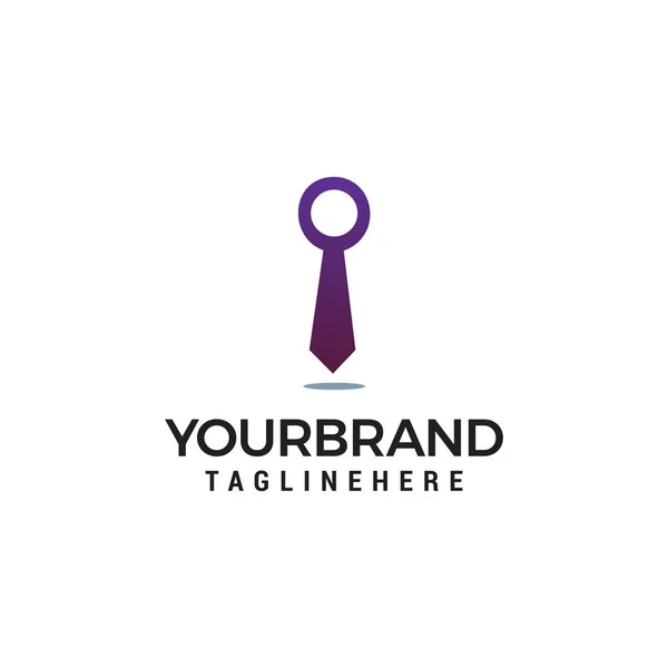 Business Tie Logo Template Vector — Stock Vector