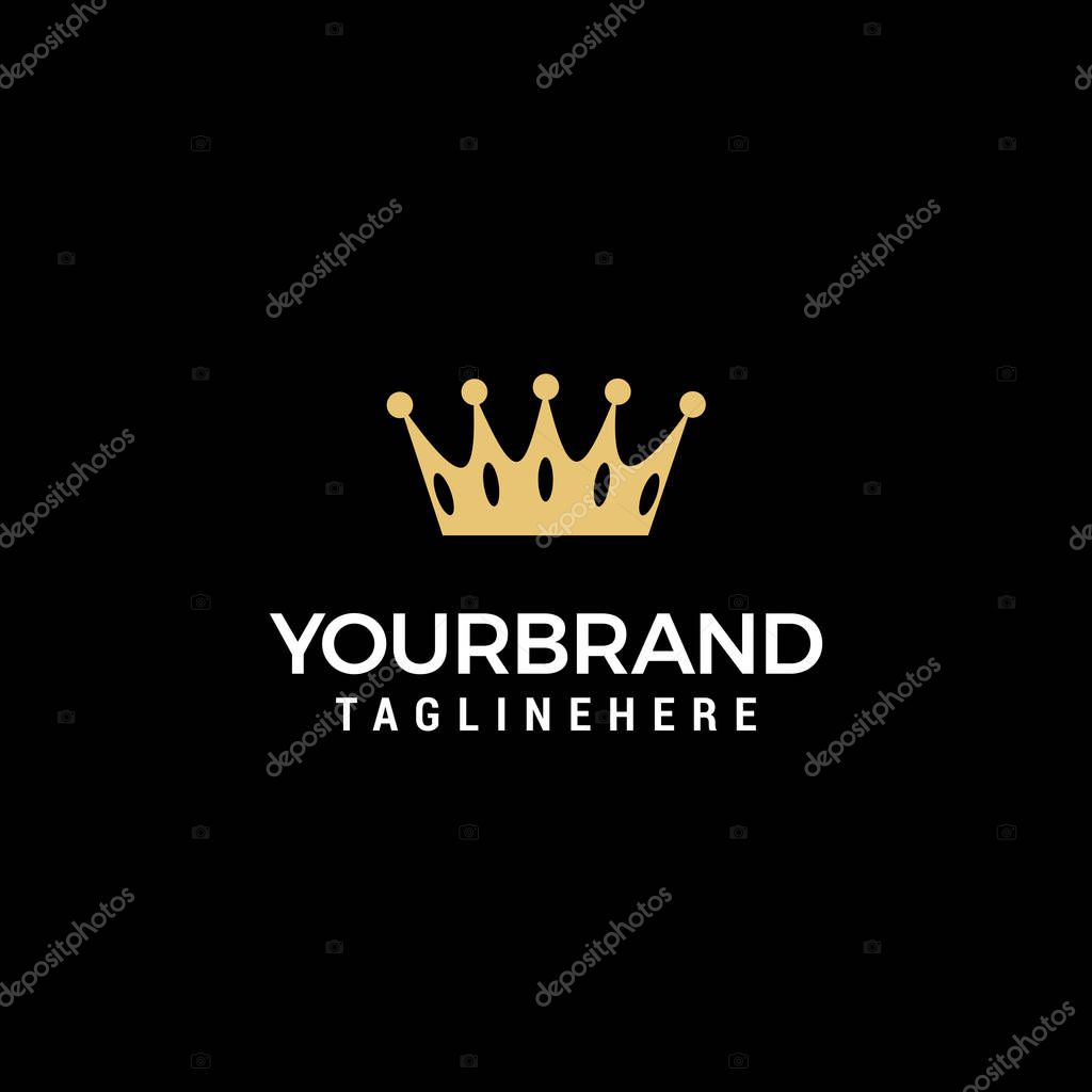 Creative Crown Concept Logo Design Template
