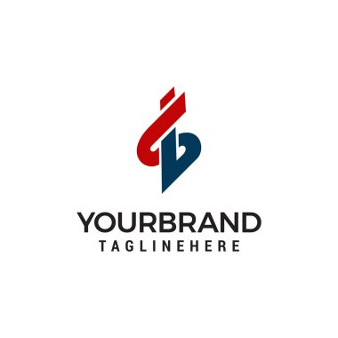 Mektup S B logo tasarım şablonu