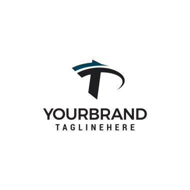 Mektup T logo tasarım şablonu .