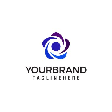 Döndürme işlemi logo tasarım şablonu