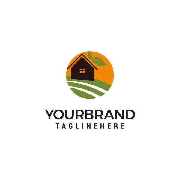 Bauernhof Logo Design Vorlage — Stockvektor