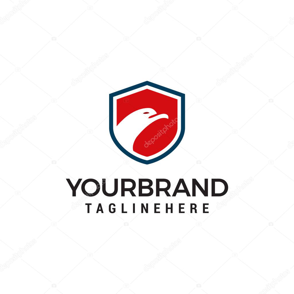 Security shield eagle Logo Template design