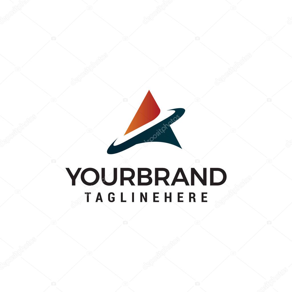 Letter A tech Logo Template design