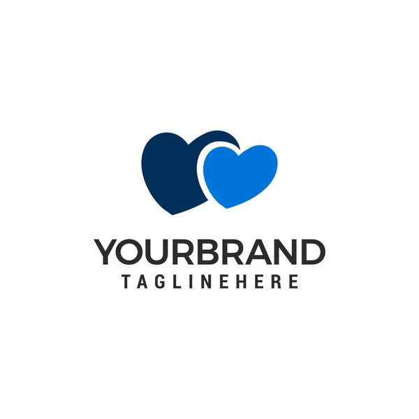 Αγάπη Καρδιά Ζευγάρι Λογότυπο Πρότυπο Διανυσματικά Εικονογράφηση Σχεδιασμός — Διανυσματικό Αρχείο