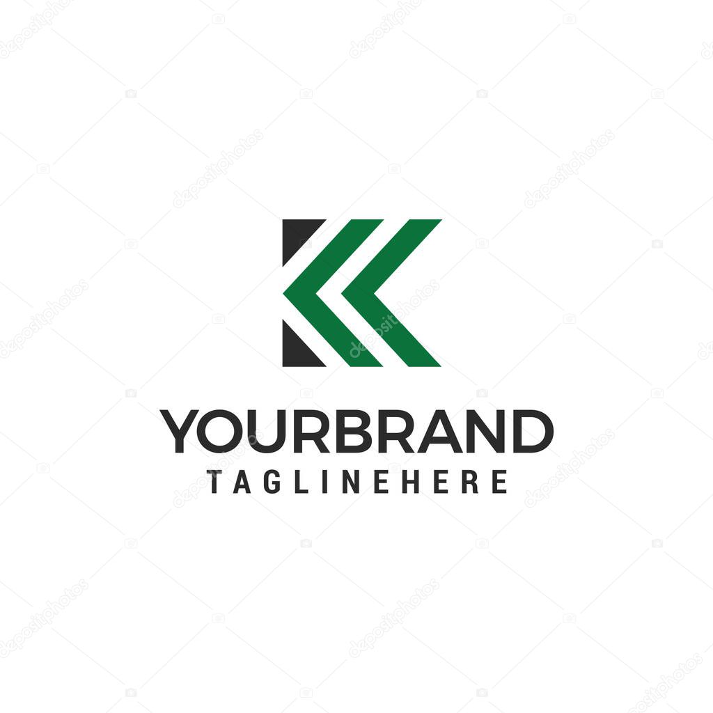 Letter K logo icon design template elements