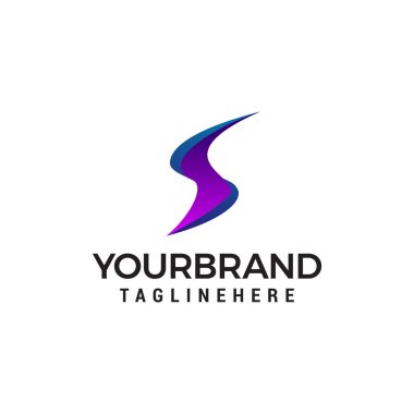 S harfi modern Logo ile modern tarz Logo tasarım vektör şablonu