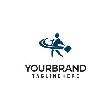 işadamı getirmek bag Logo, iş arama kavramı, işe alım logo tasarım vektör şablonu