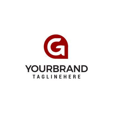 G harfi app Modern şekli logo tasarım kavramı şablonu