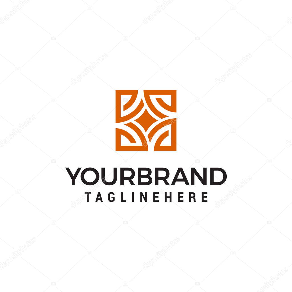 Interior store logo design concept template