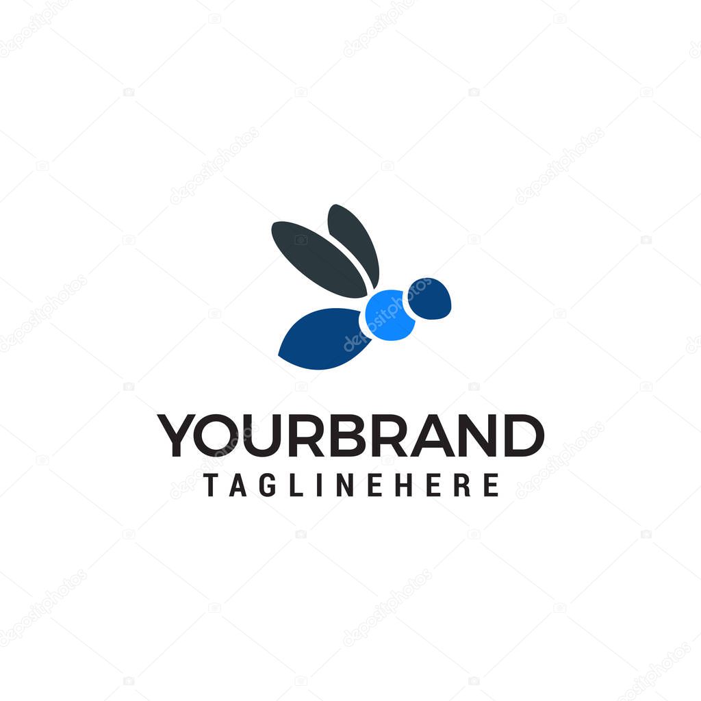 Bee Honey logo design concept template