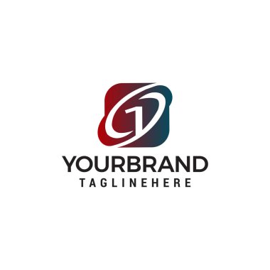 Sayı 1 logo tasarım kavramı şablon vektör