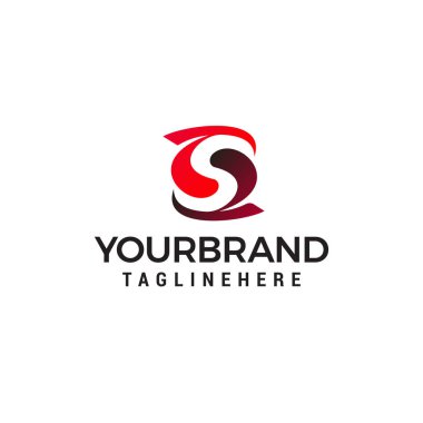 mektup s logo tasarım kavramı şablon vektör