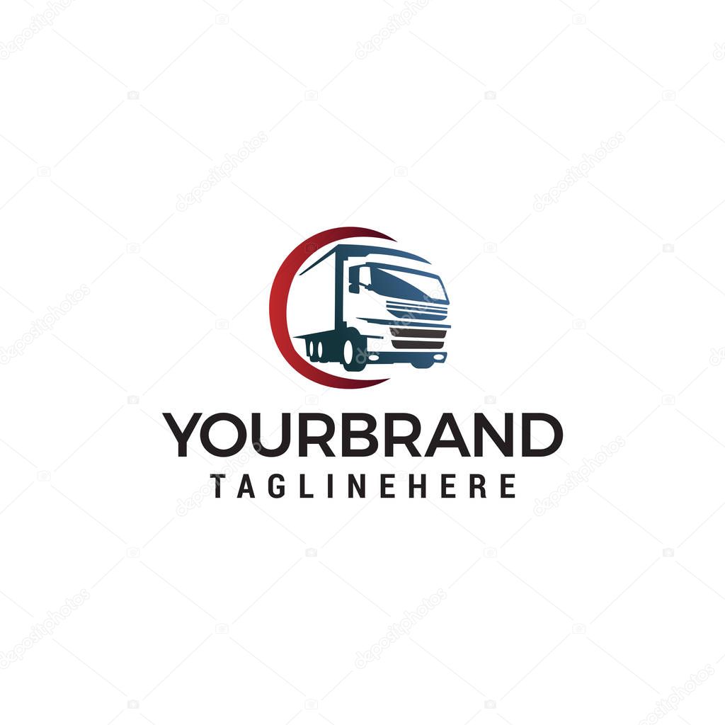 Truck Transportation logo design concept template vector