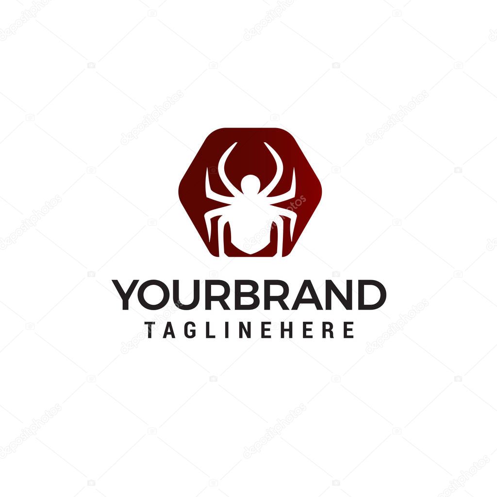 Spider logo design concept template vector