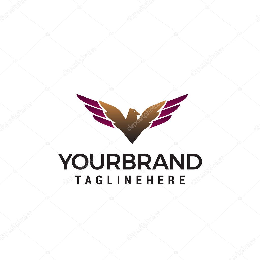 Luxury eagle logo design concept template vector