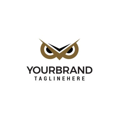 Baykuş Göz logo tasarım kavramı vektör