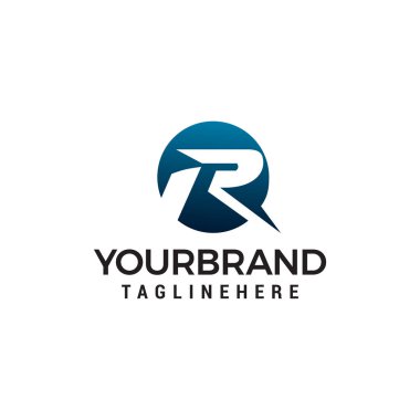 Letter R Circle logo tasarım konsepti vektörü