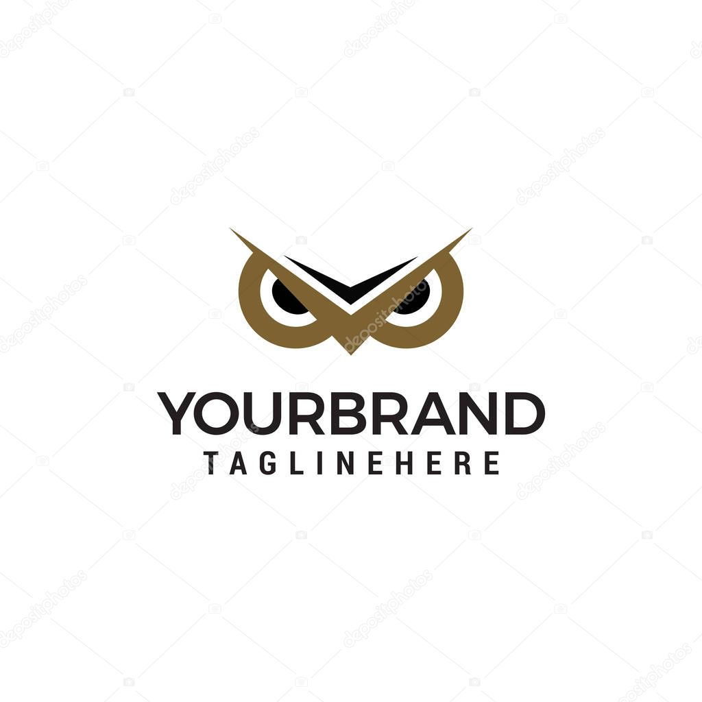 Owl Eye logo design concept template vector