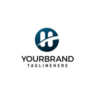 mektup H logo tasarım kavramı şablon vektör