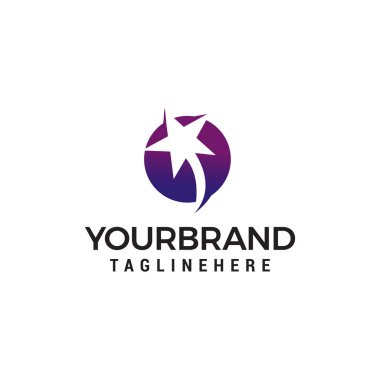 yıldız logo tasarım kavramı şablon vektörü