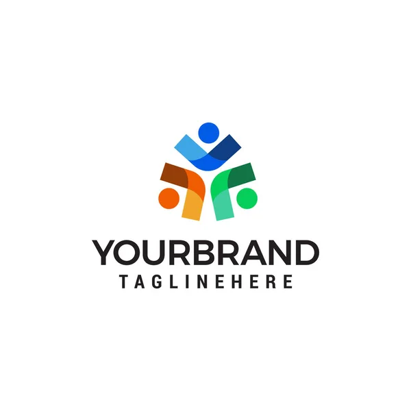 Business people logo design concept modèle vecteur — Image vectorielle