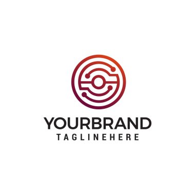 mektup s Teknoloji logosu tasarım kavramı şablon vektör