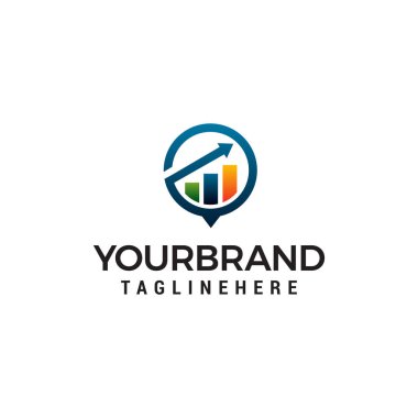 ok Finansal büyüme logosu tasarım kavramı şablon vektörü