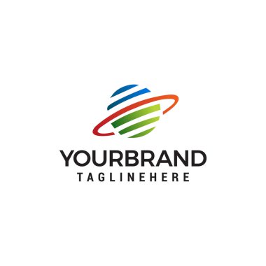 dünya logo tasarım kavramı şablon vektör