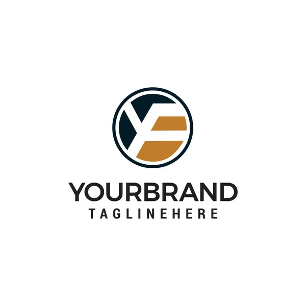 Letter yf logo design concept template vector — Stock Vector