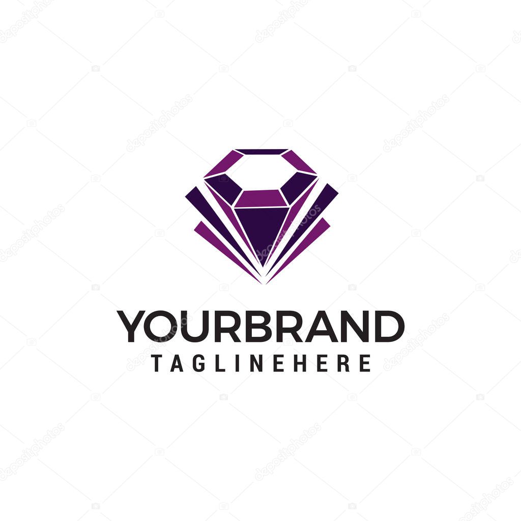 diamond jewelry logo design concept template vector