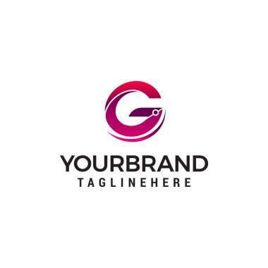 mektup g logo tasarım kavramı şablon vektör