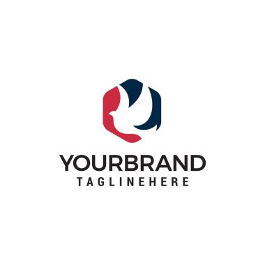 güvercin logo tasarım kavramı şablon vektör