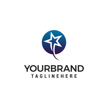 hızlı yıldız logosu tasarım kavramı şablon vektör