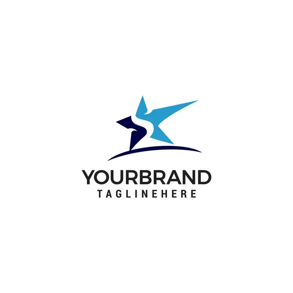 Carta s estrela logotipo design conceito modelo vetor — Vetor de Stock