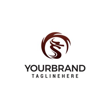 Dragon Logo Şablonu. tasarım kavramı şablon vektörü