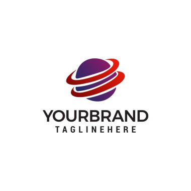 küre hızlı logo tasarım kavramı şablon vektör