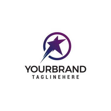 yıldız hızlı logo tasarım kavramı şablon vektör